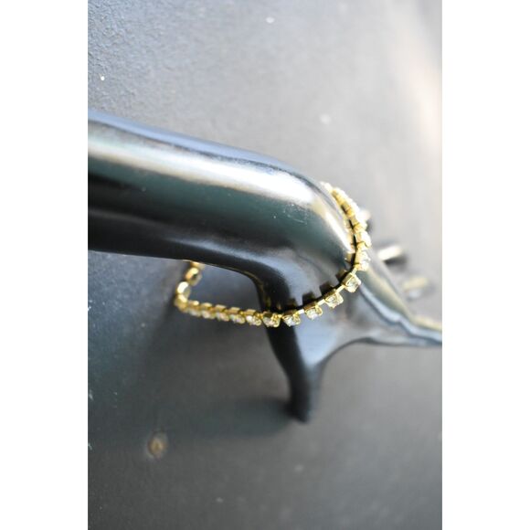 Gold-Tone Tennis Bracelet with Sparkling Rhinestones – Classic Elegance (7 1/4") - Picture 2 of 6